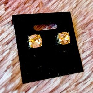 Swarovski Crystal Rose Gold Origami Owl Stud Earrings